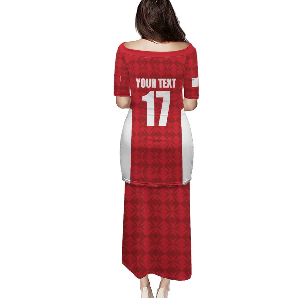 Custom Malta Football Jersey Go Champions Puletasi Red Style