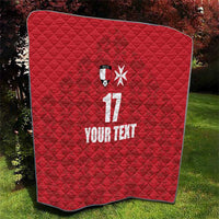 Custom Malta Football Jersey Go Champions Quilt Red Style