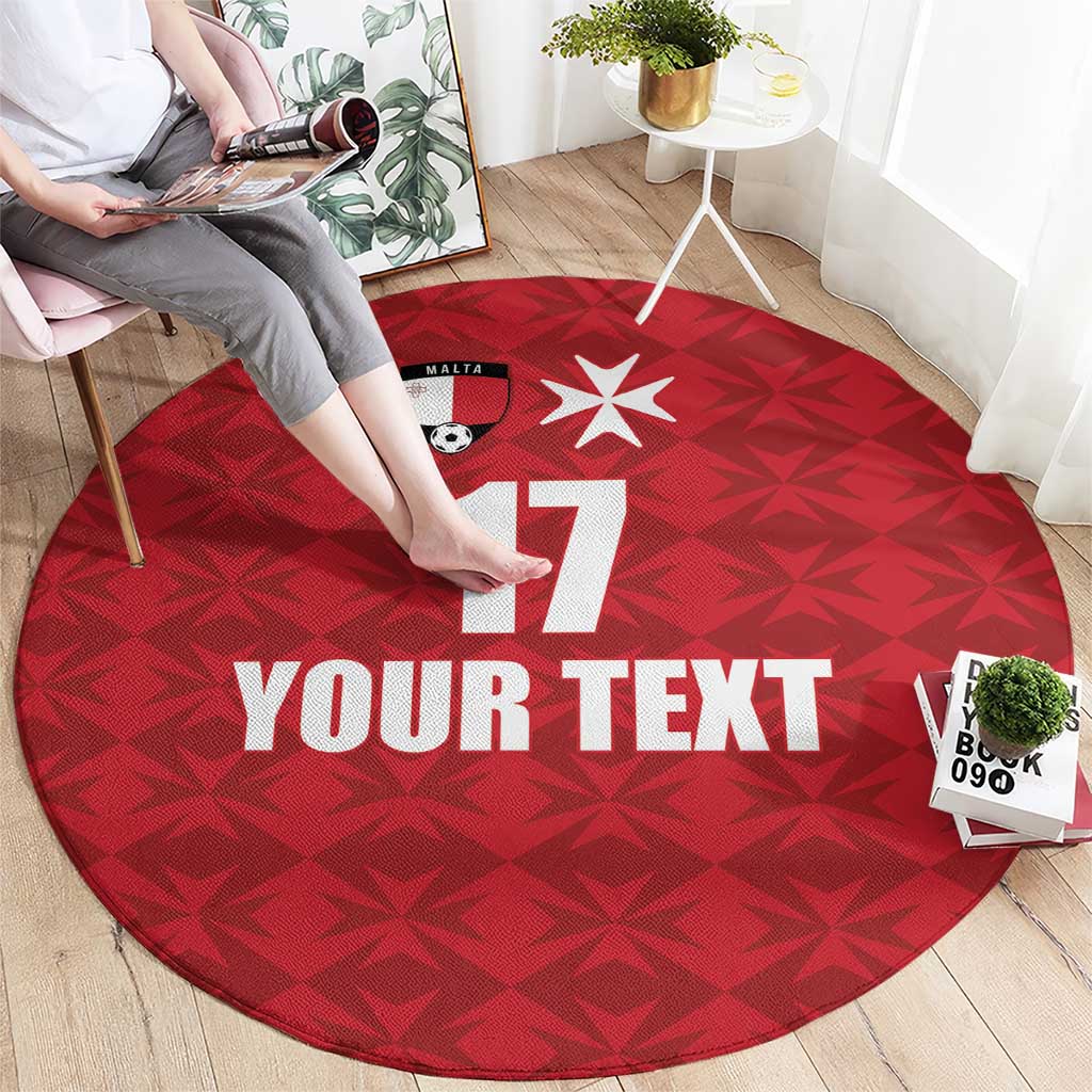 Custom Malta Football Jersey Go Champions Round Carpet Red Style