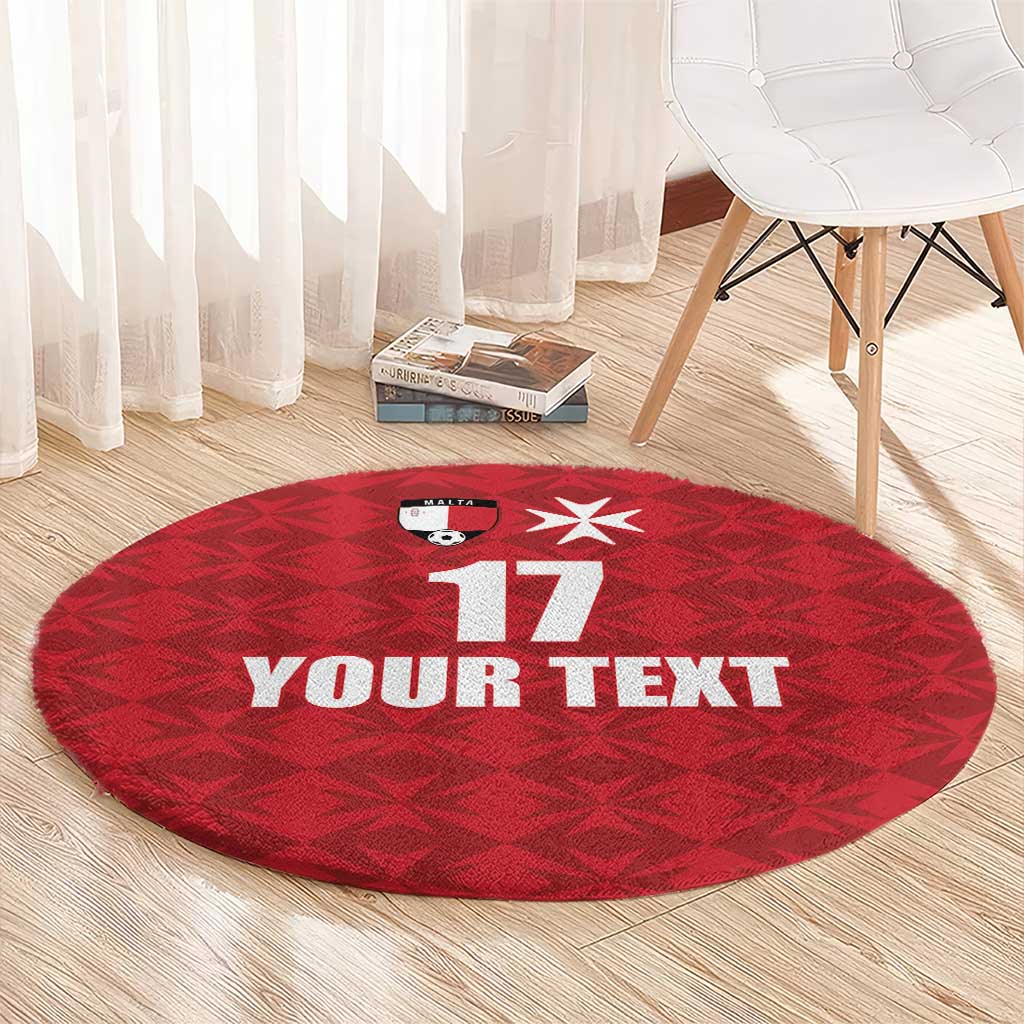 Custom Malta Football Jersey Go Champions Round Carpet Red Style