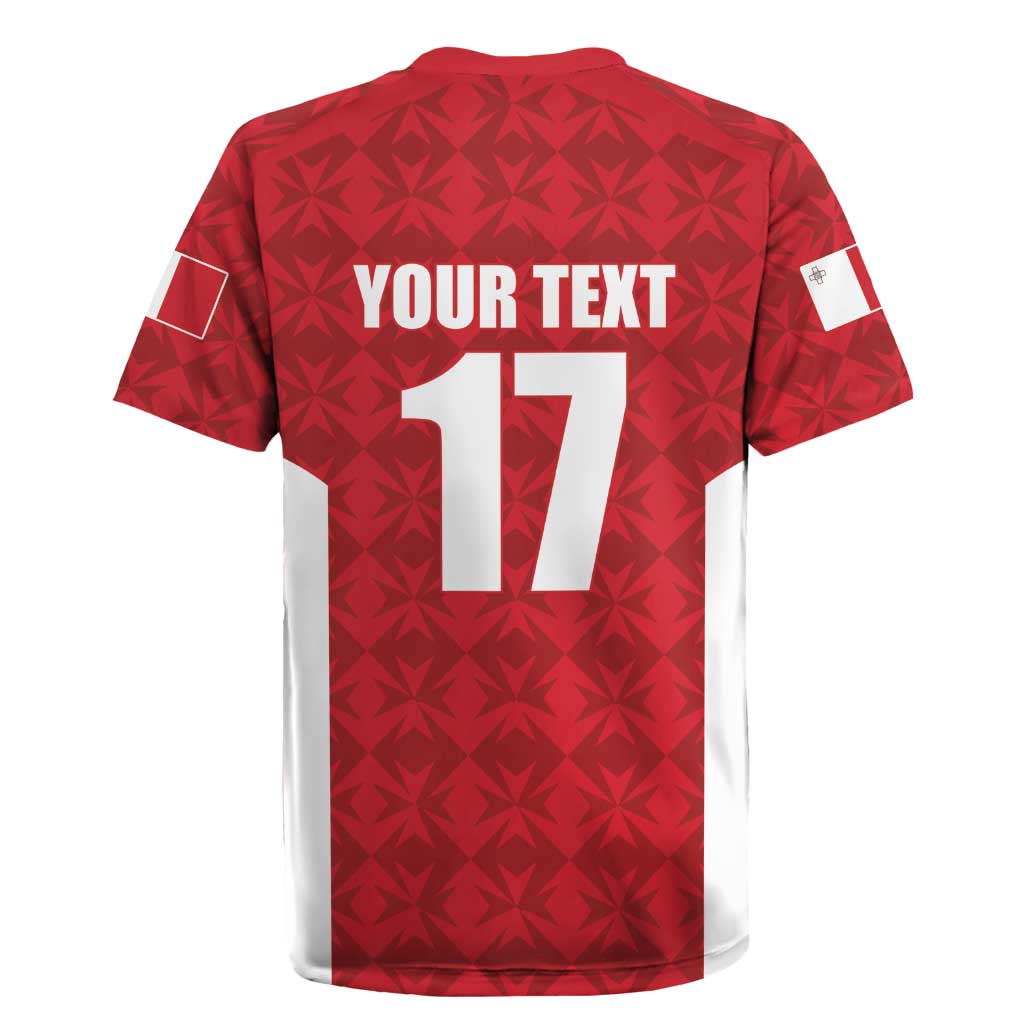 Custom Malta Football Jersey Go Champions Rugby Jersey Red Style