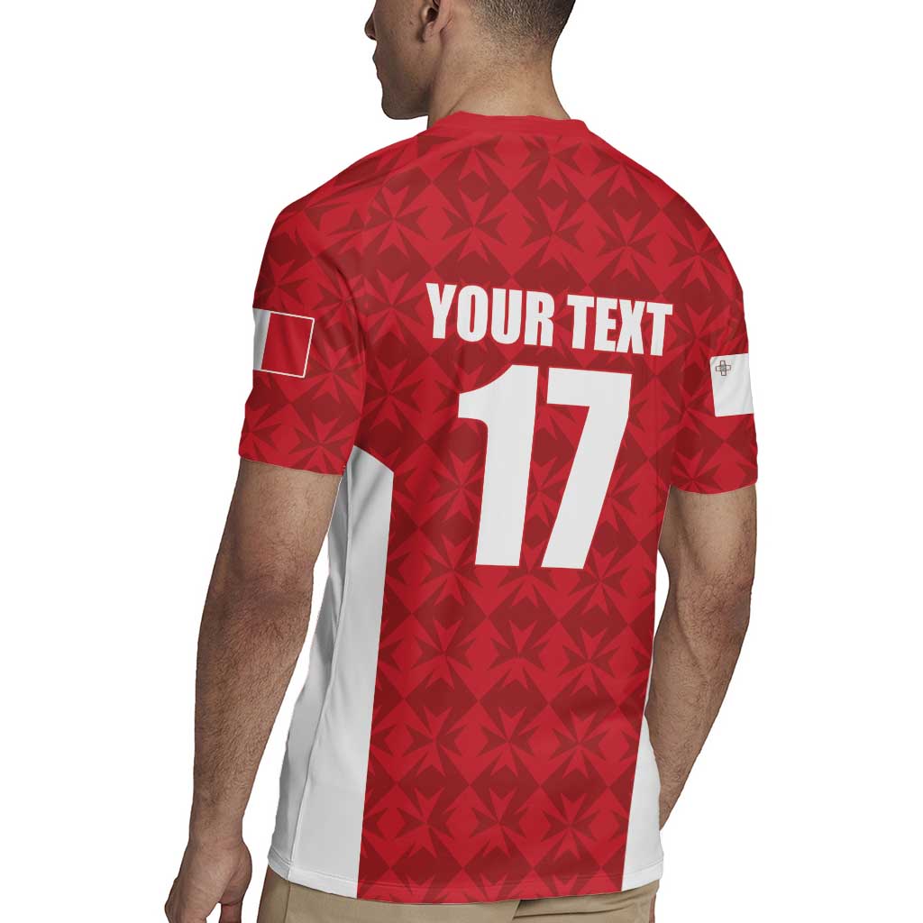 Custom Malta Football Jersey Go Champions Rugby Jersey Red Style