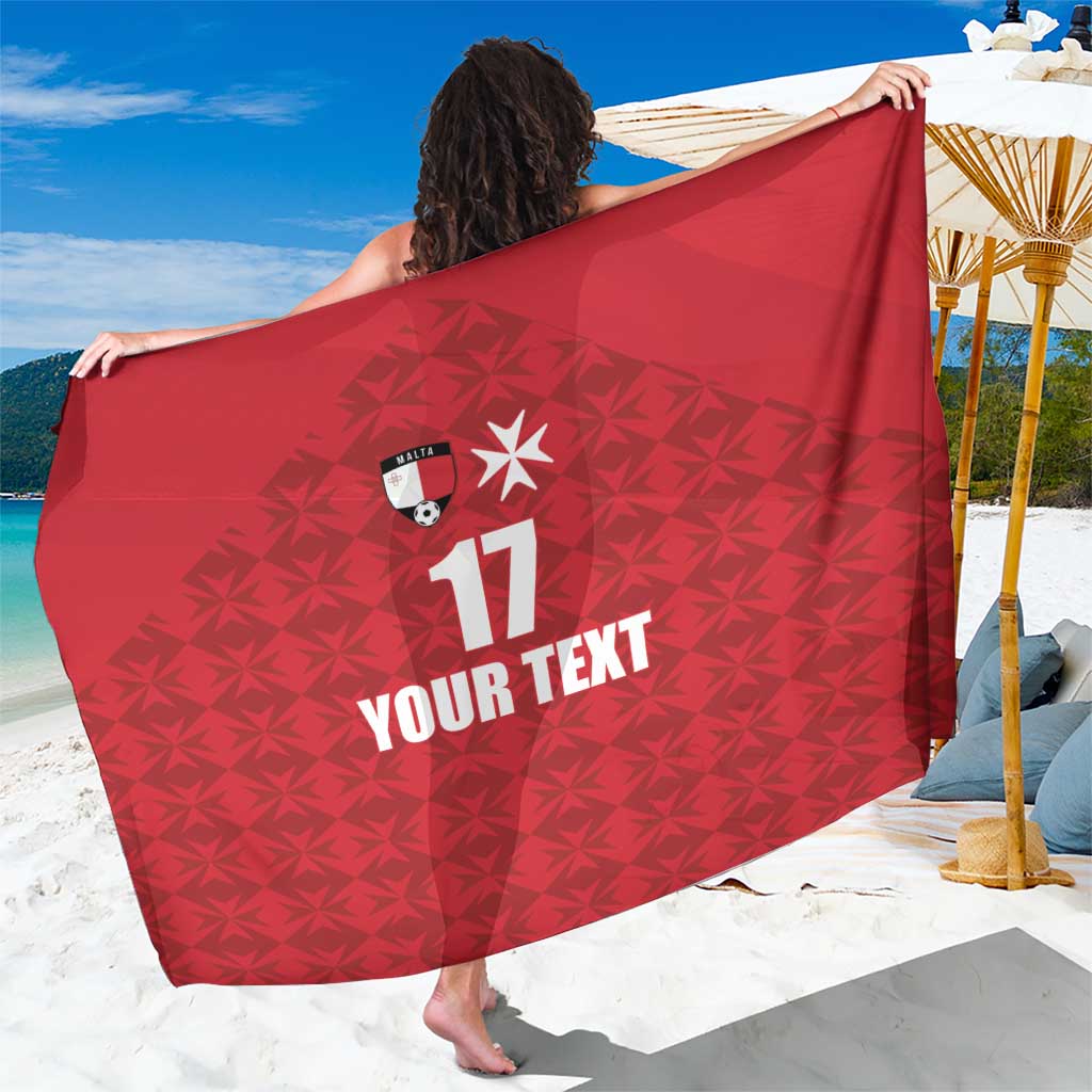Custom Malta Football Jersey Go Champions Sarong Red Style