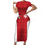 Custom Malta Football Jersey Go Champions Short Sleeve Bodycon Dress Red Style