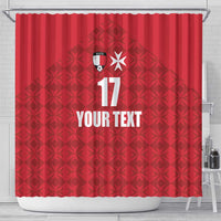 Custom Malta Football Jersey Go Champions Shower Curtain Red Style