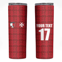 Custom Malta Football Jersey Go Champions Skinny Tumbler Red Style