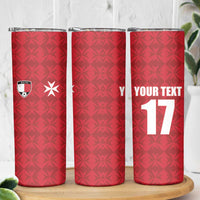 Custom Malta Football Jersey Go Champions Skinny Tumbler Red Style