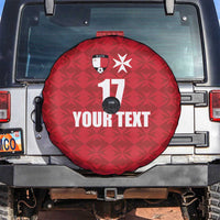 Custom Malta Football Jersey Go Champions Spare Tire Cover Red Style