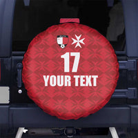 Custom Malta Football Jersey Go Champions Spare Tire Cover Red Style