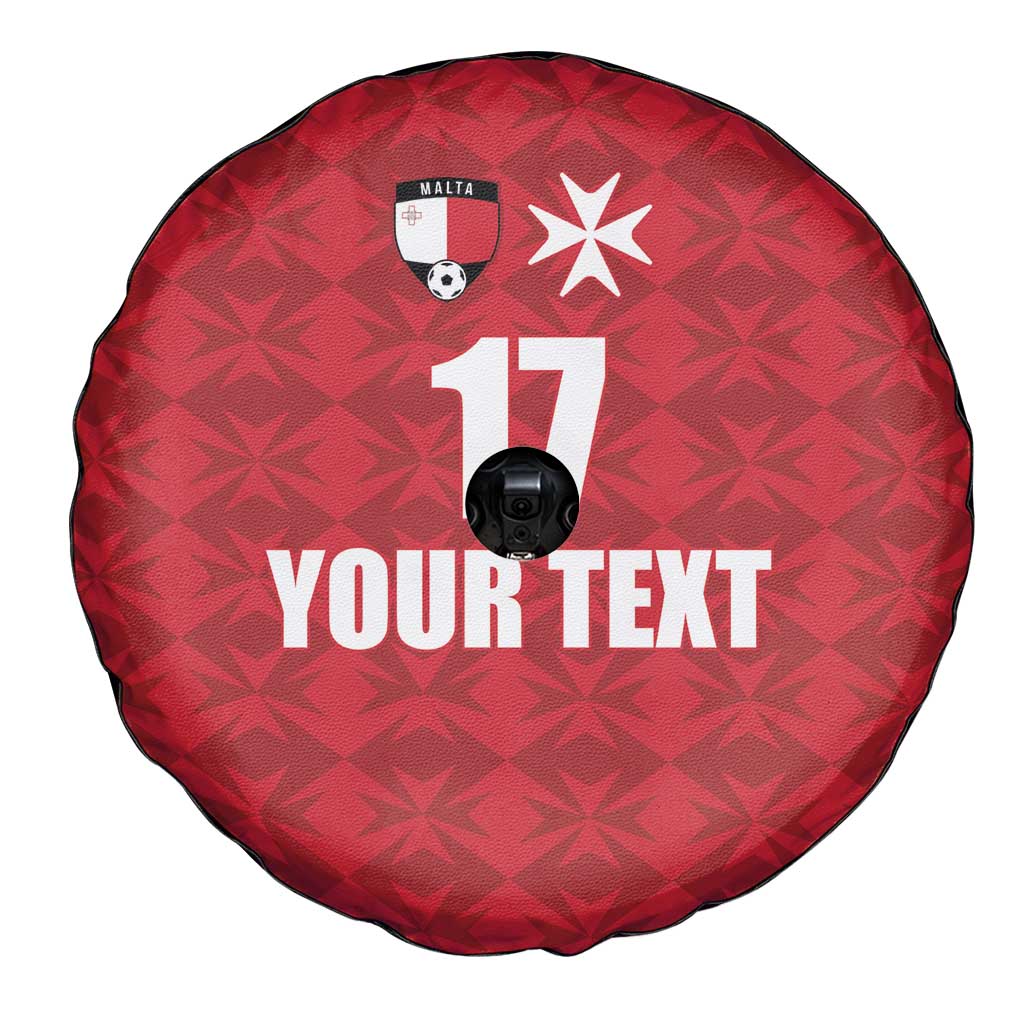 Custom Malta Football Jersey Go Champions Spare Tire Cover Red Style