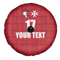 Custom Malta Football Jersey Go Champions Spare Tire Cover Red Style