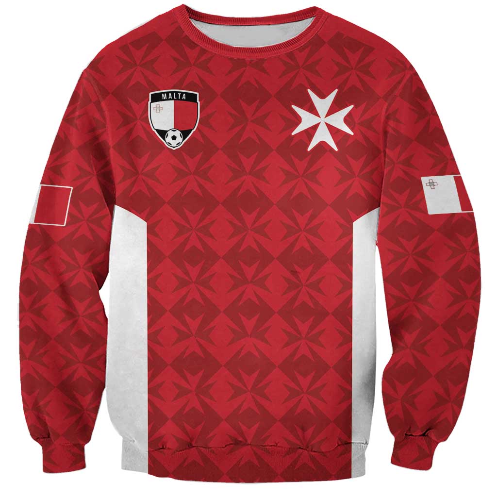 Custom Malta Football Jersey Go Champions Sweatshirt Red Style
