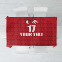 Custom Malta Football Jersey Go Champions Tablecloth Red Style
