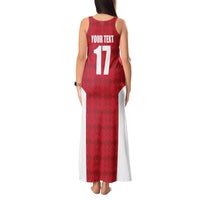 Custom Malta Football Jersey Go Champions Tank Maxi Dress Red Style