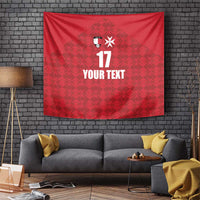 Custom Malta Football Jersey Go Champions Tapestry Red Style