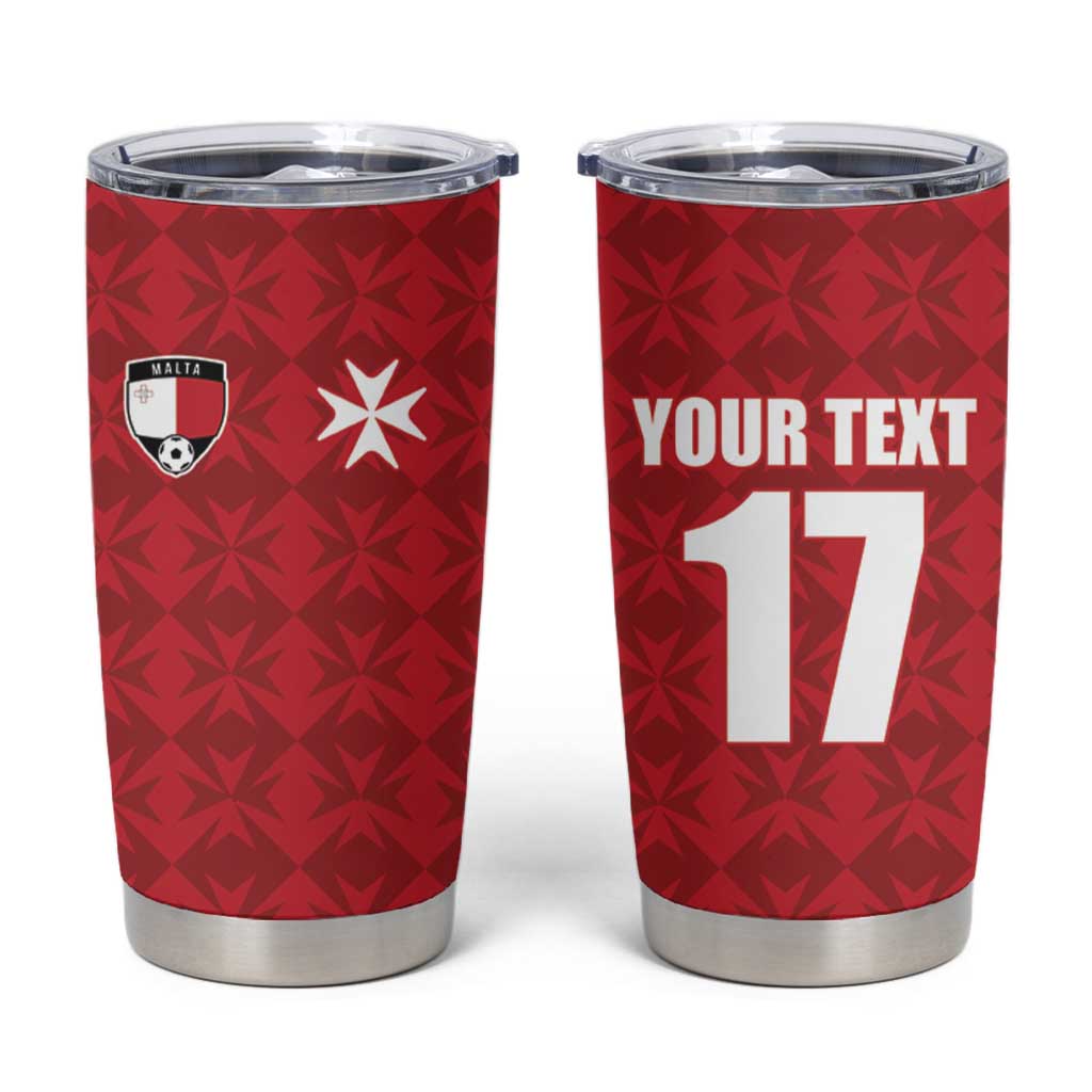 Custom Malta Football Jersey Go Champions Tumbler Cup Red Style