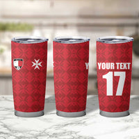 Custom Malta Football Jersey Go Champions Tumbler Cup Red Style