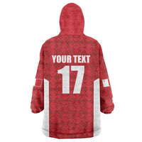 Custom Malta Football Jersey Go Champions Wearable Blanket Hoodie Red Style