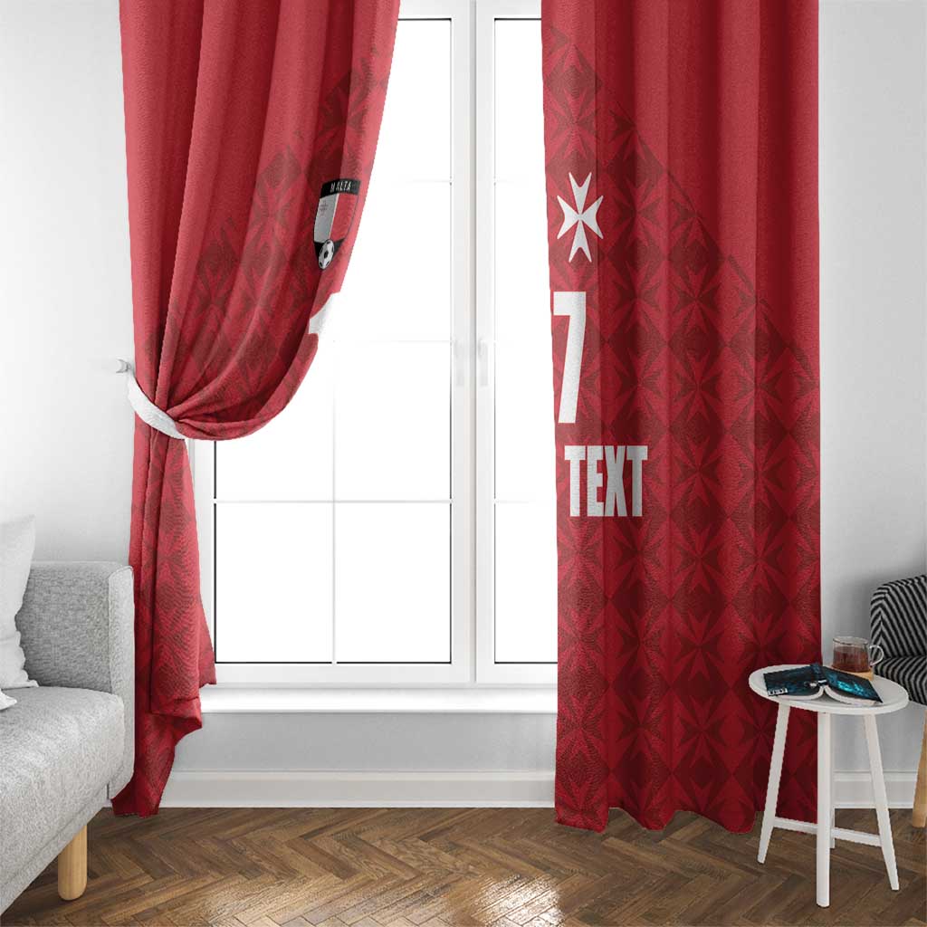 Custom Malta Football Jersey Go Champions Window Curtain Red Style