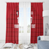 Custom Malta Football Jersey Go Champions Window Curtain Red Style