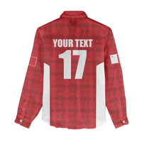 Custom Malta Football Jersey Go Champions Women Casual Shirt Red Style