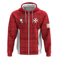 Custom Malta Football Jersey Go Champions Zip Hoodie Red Style