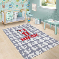 Custom Malta Football Jersey Go Champions Area Rug White Style