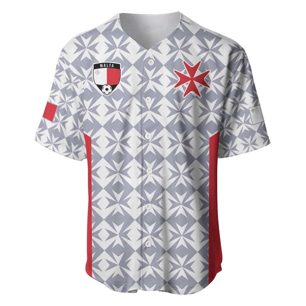 Custom Malta Football Jersey Go Champions Baseball Jersey White Style