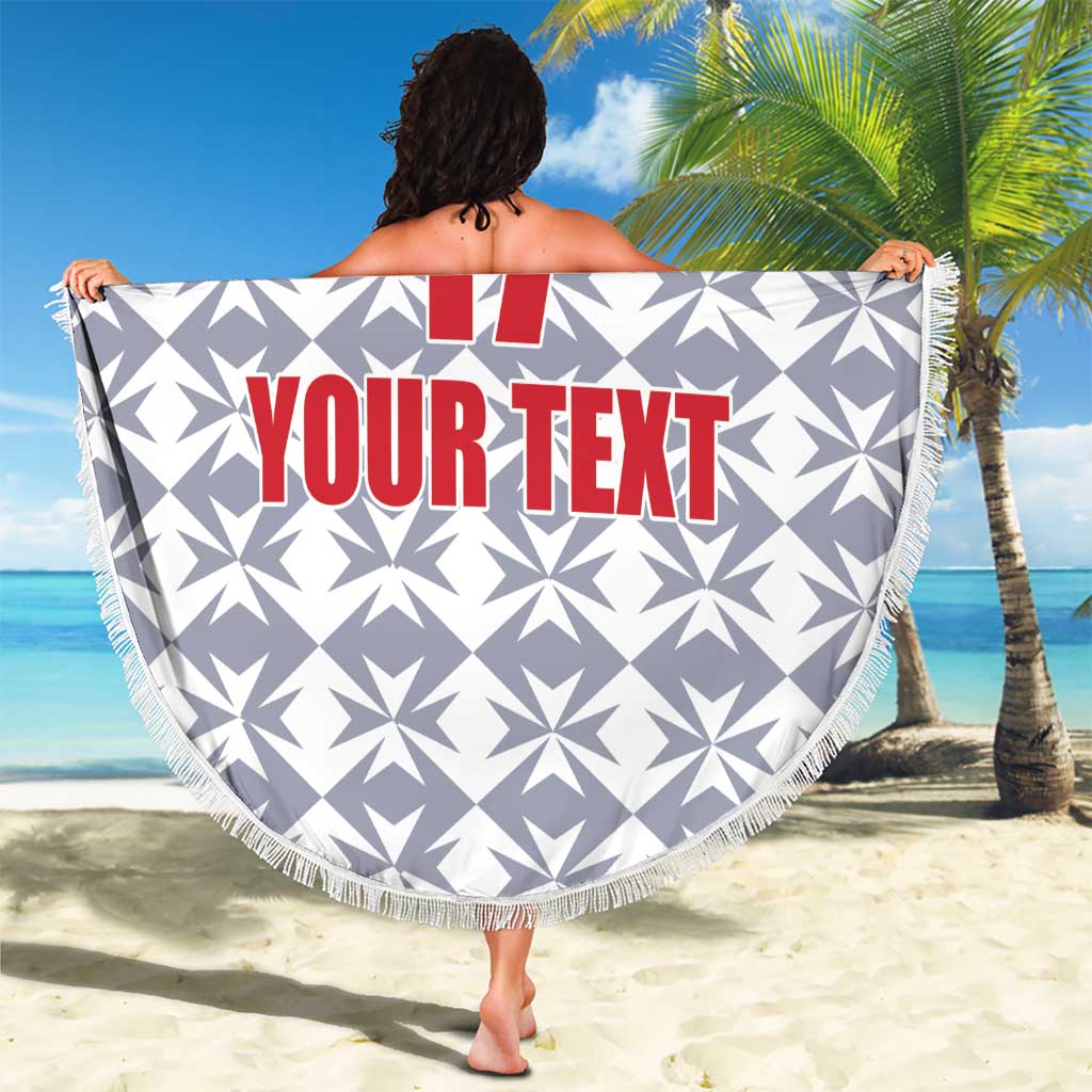Custom Malta Football Jersey Go Champions Beach Blanket White Style
