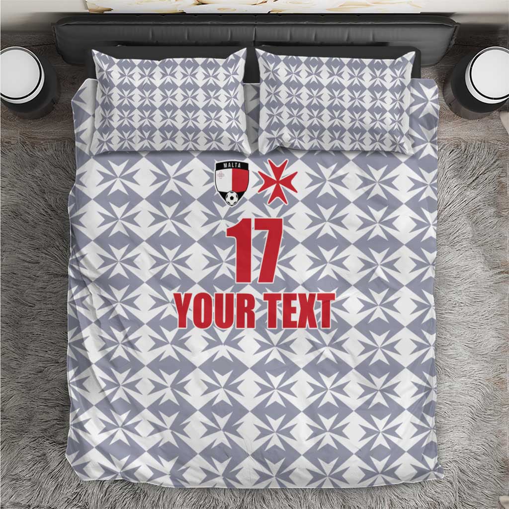 Custom Malta Football Jersey Go Champions Bedding Set White Style