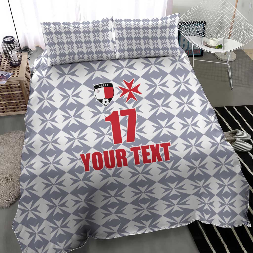 Custom Malta Football Jersey Go Champions Bedding Set White Style