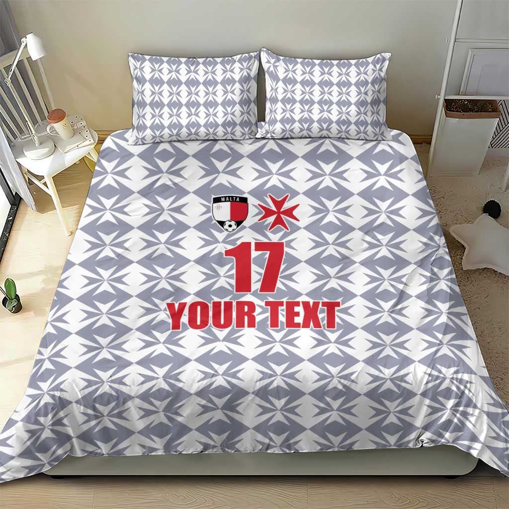 Custom Malta Football Jersey Go Champions Bedding Set White Style