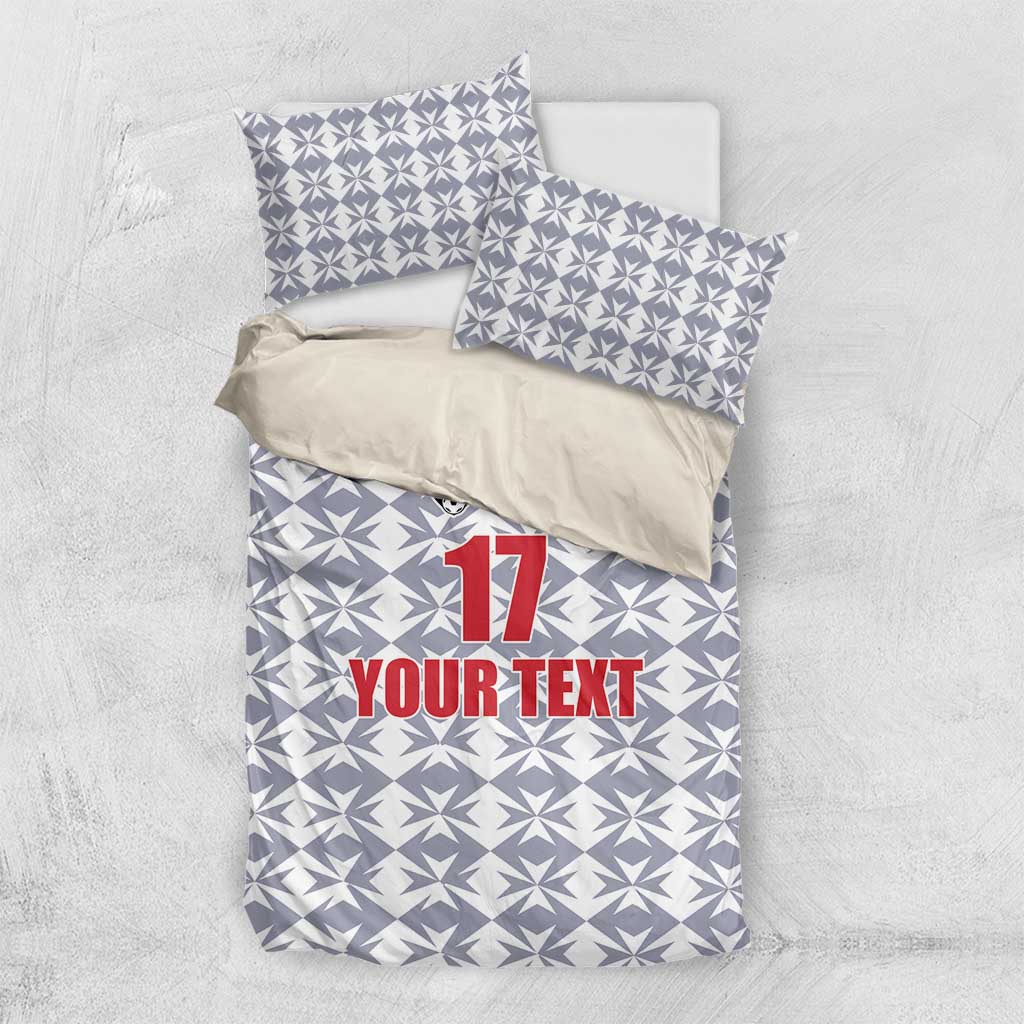 Custom Malta Football Jersey Go Champions Bedding Set White Style