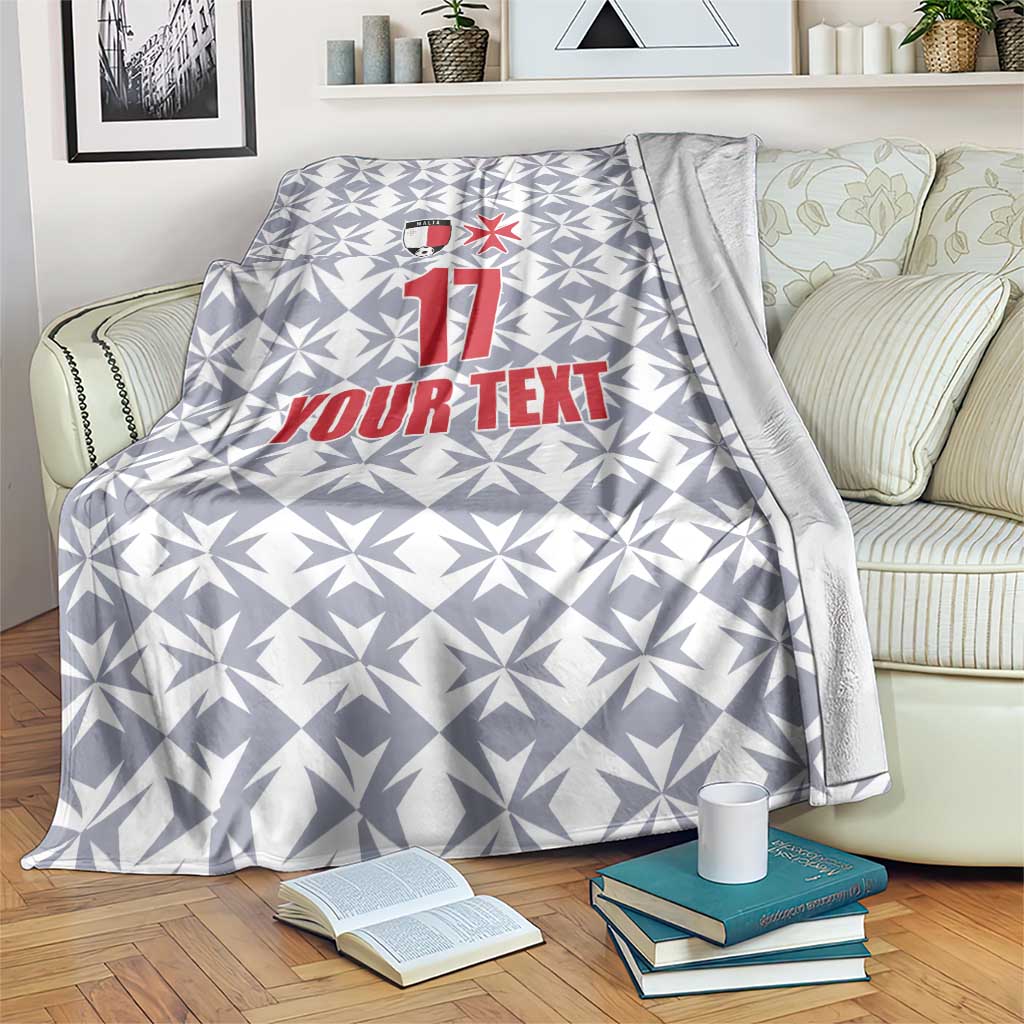 Custom Malta Football Jersey Go Champions Blanket White Style
