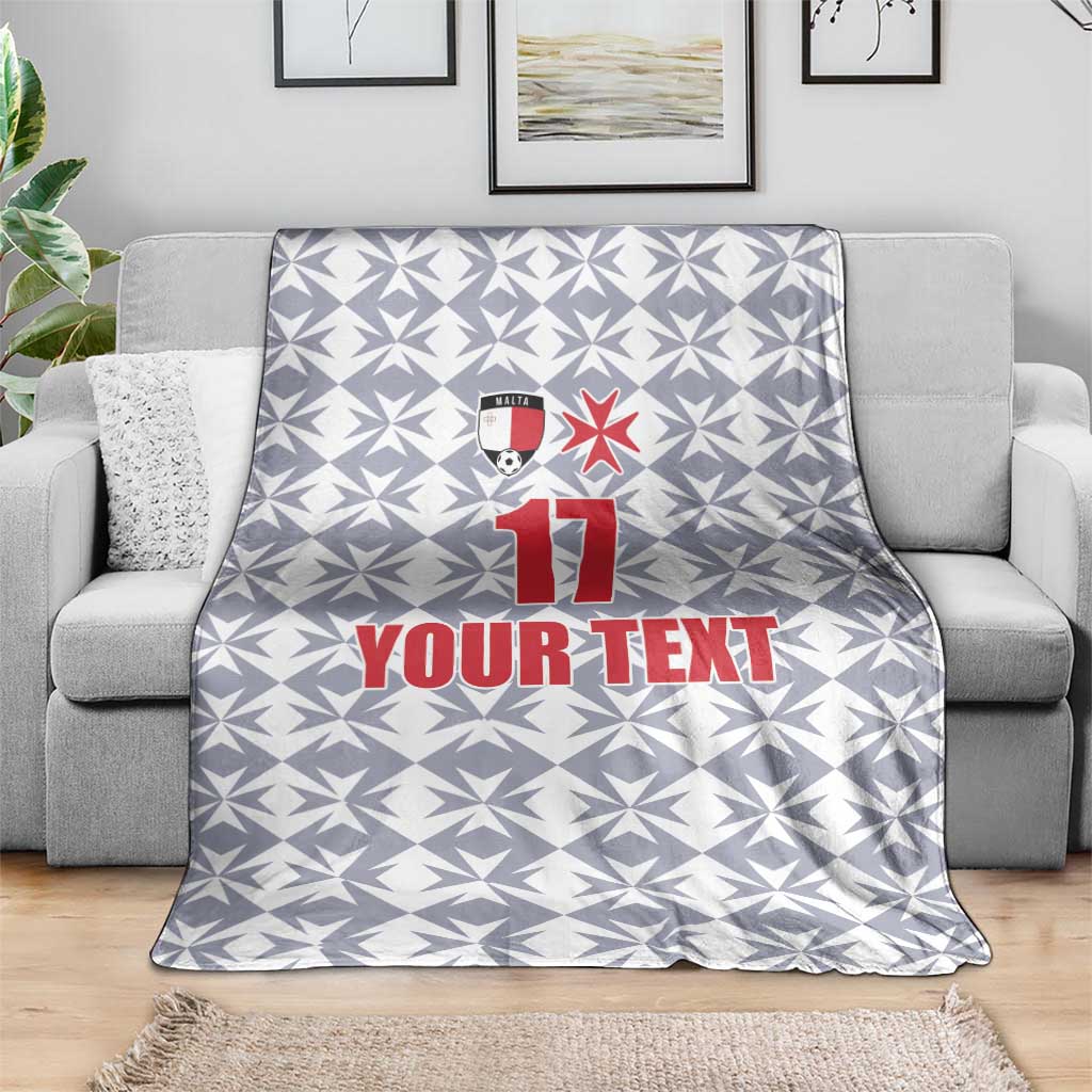 Custom Malta Football Jersey Go Champions Blanket White Style