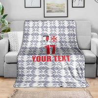 Custom Malta Football Jersey Go Champions Blanket White Style