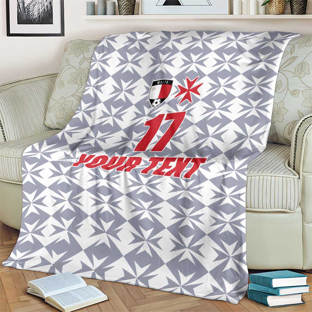 Custom Malta Football Jersey Go Champions Blanket White Style