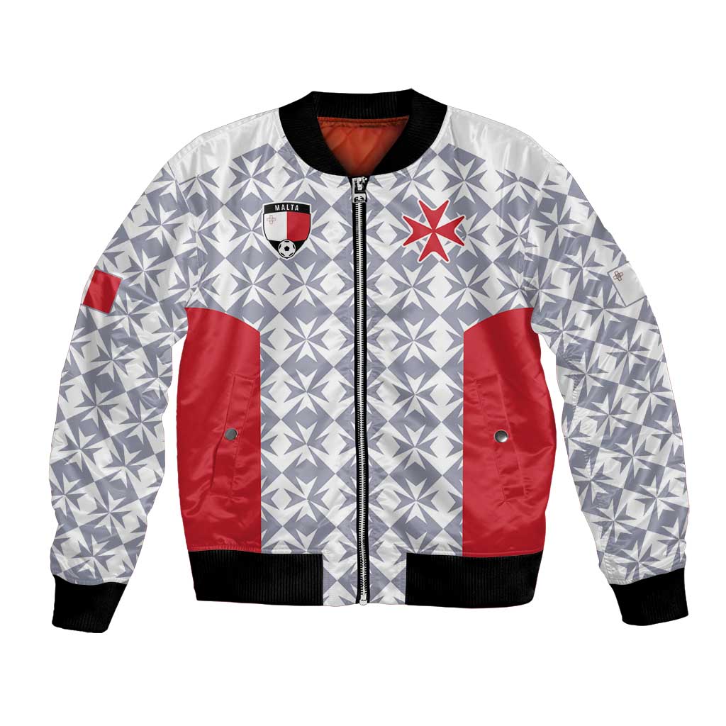 Custom Malta Football Jersey Go Champions Bomber Jacket White Style