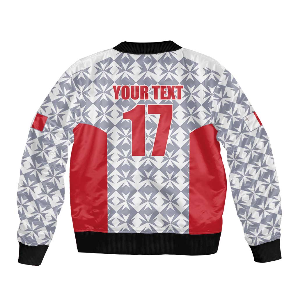 Custom Malta Football Jersey Go Champions Bomber Jacket White Style