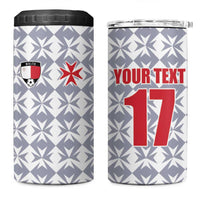 Custom Malta Football Jersey Go Champions 4 in 1 Can Cooler Tumbler White Style