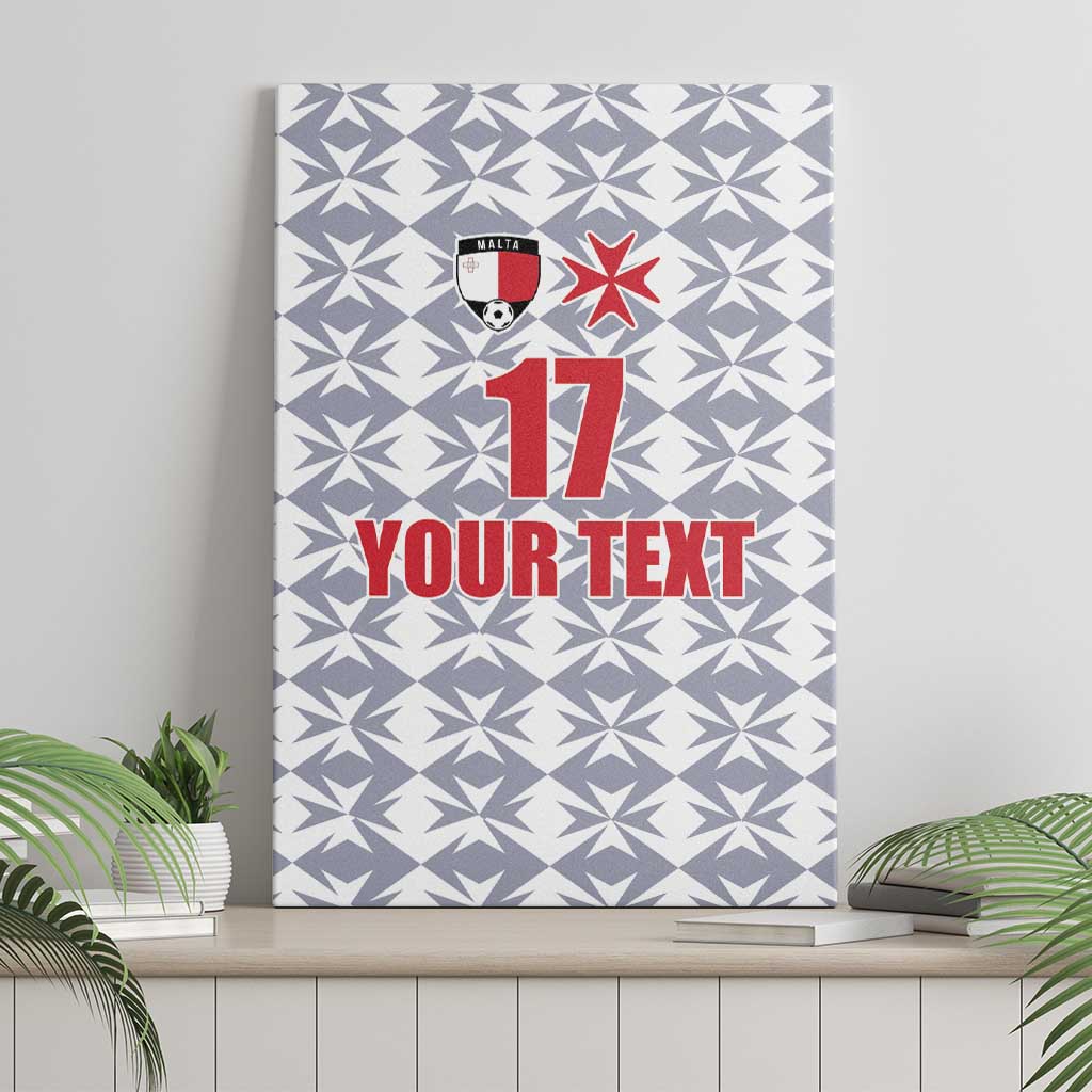 Custom Malta Football Jersey Go Champions Canvas Wall Art White Style