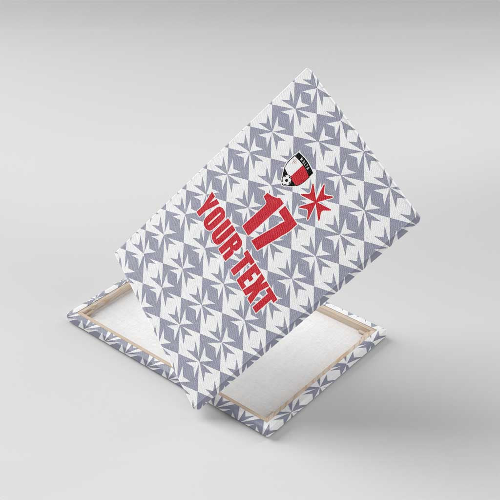 Custom Malta Football Jersey Go Champions Canvas Wall Art White Style