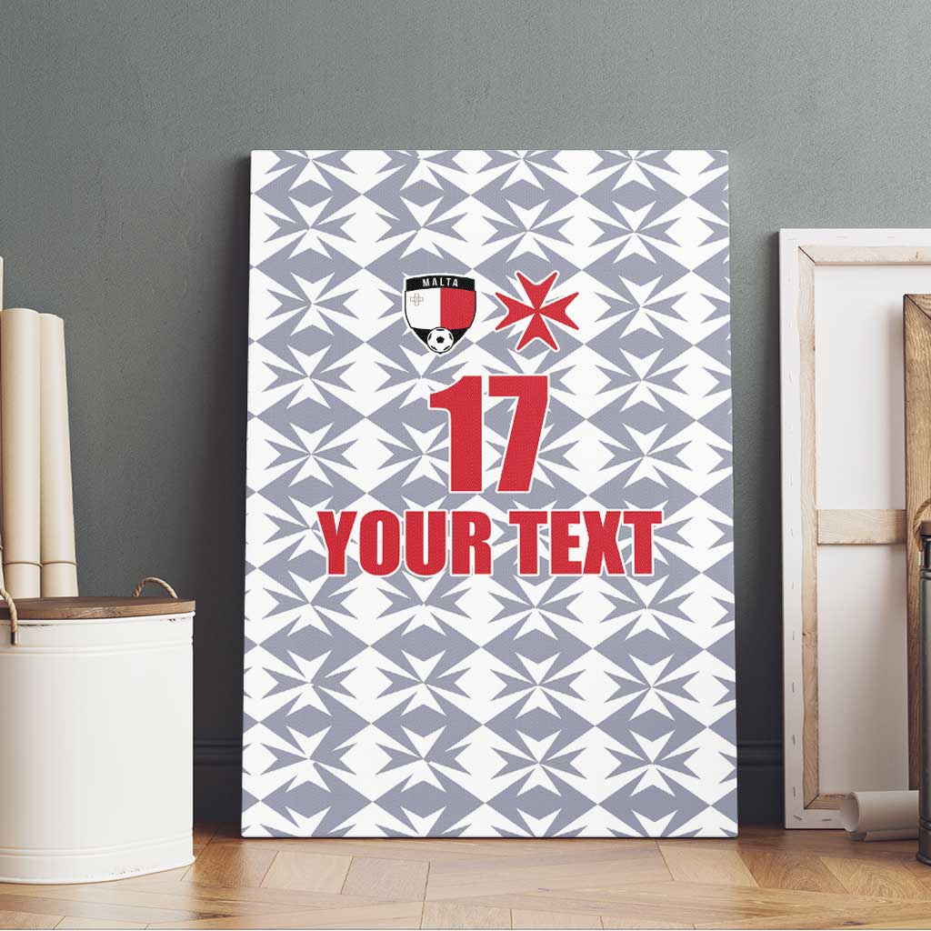 Custom Malta Football Jersey Go Champions Canvas Wall Art White Style