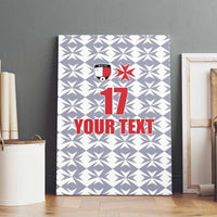 Custom Malta Football Jersey Go Champions Canvas Wall Art White Style