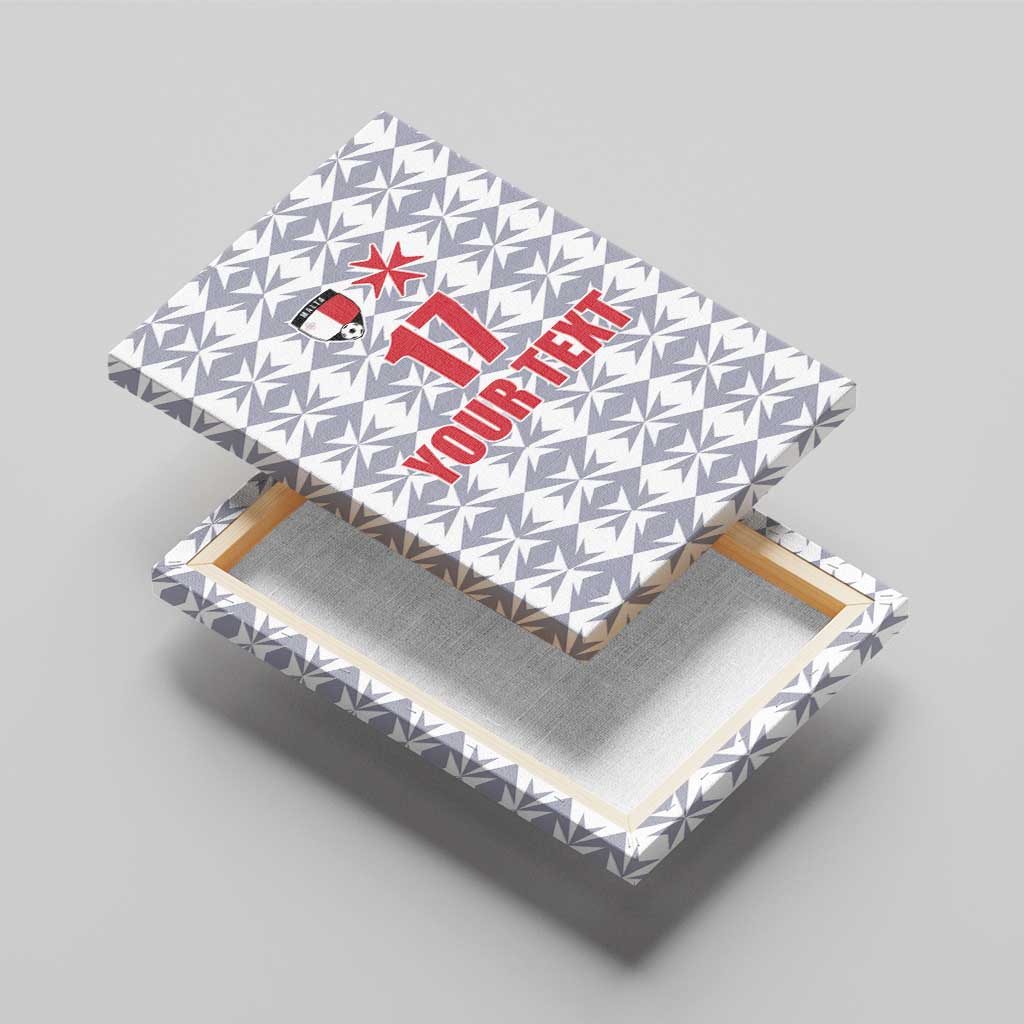 Custom Malta Football Jersey Go Champions Canvas Wall Art White Style