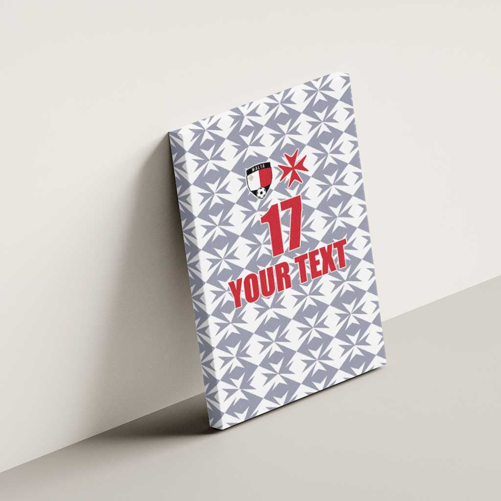 Custom Malta Football Jersey Go Champions Canvas Wall Art White Style