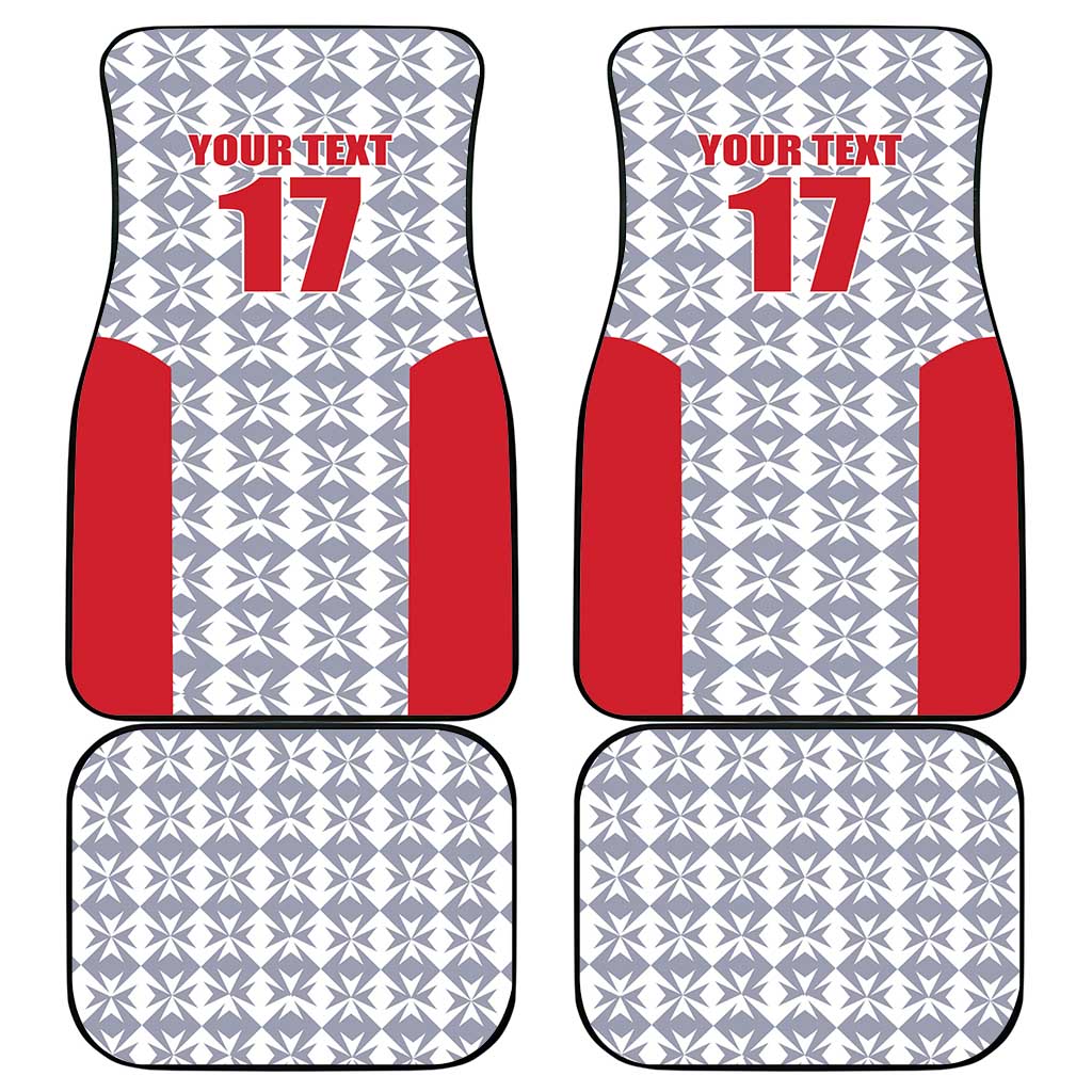 Custom Malta Football Jersey Go Champions Car Mats White Style