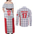 Custom Malta Football Jersey Go Champions Couples Matching Off Shoulder Maxi Dress and Long Sleeve Button Shirt White Style