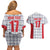Custom Malta Football Jersey Go Champions Couples Matching Off Shoulder Short Dress and Hawaiian Shirt White Style
