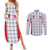 Custom Malta Football Jersey Go Champions Couples Matching Summer Maxi Dress and Long Sleeve Button Shirt White Style